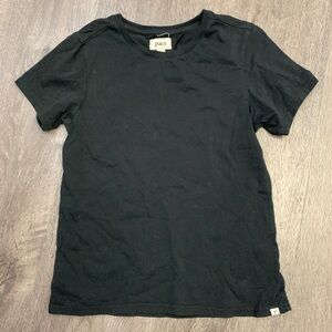 Pact Organic Cotton Short Sleeve T-Shirt Neutral Natural Minimalist Black Small